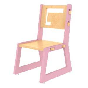 Blue Apple Wooden Chair – Pink