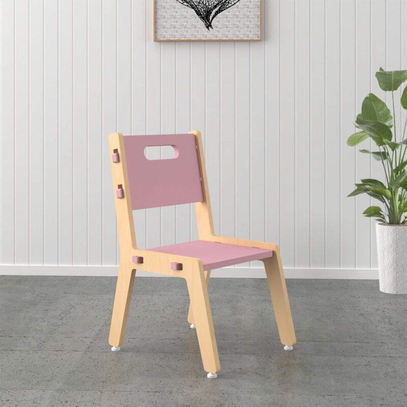 Grey Guava wooden Chair pink