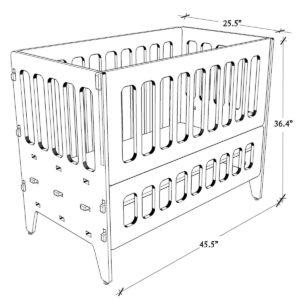 Coral Coconut wooden Baby Cot – Natural