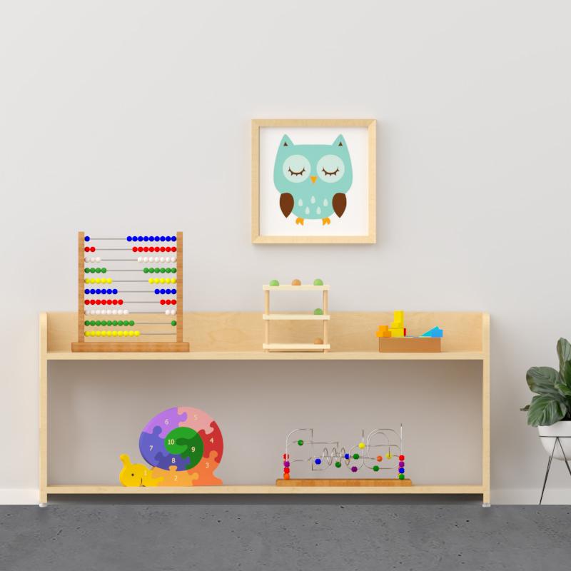 Cream Strawberry Montessori Toddler Low Shelf
