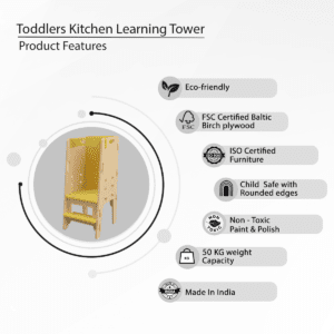 Yellow Lychee Toddlers Kitchen Learning Tower – Green