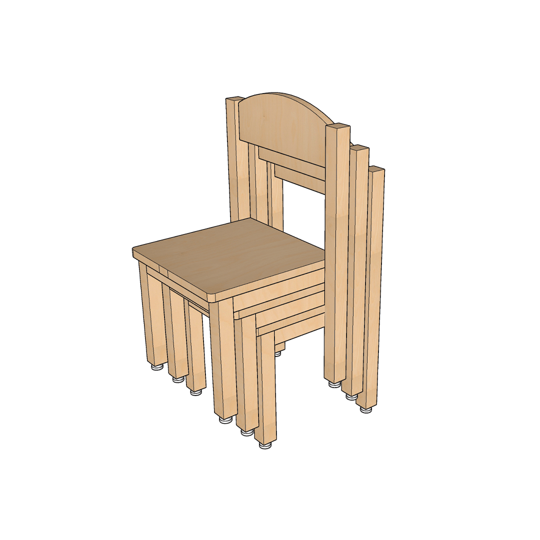 tulip Stackable Wooden Chair