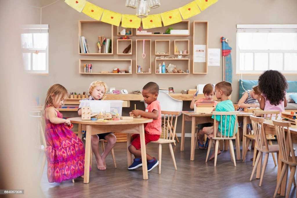Montessori school setup 
